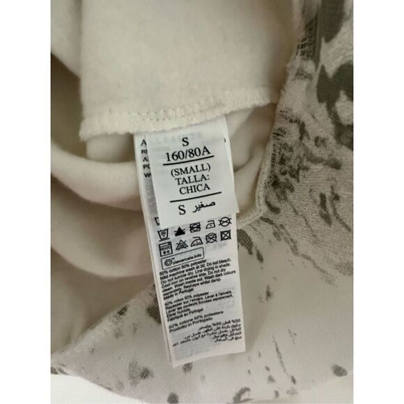 All Saints Portland Talon Hoodie Printed Sweatshirt Unisex White Gray Size Small - Picture 6 of 7